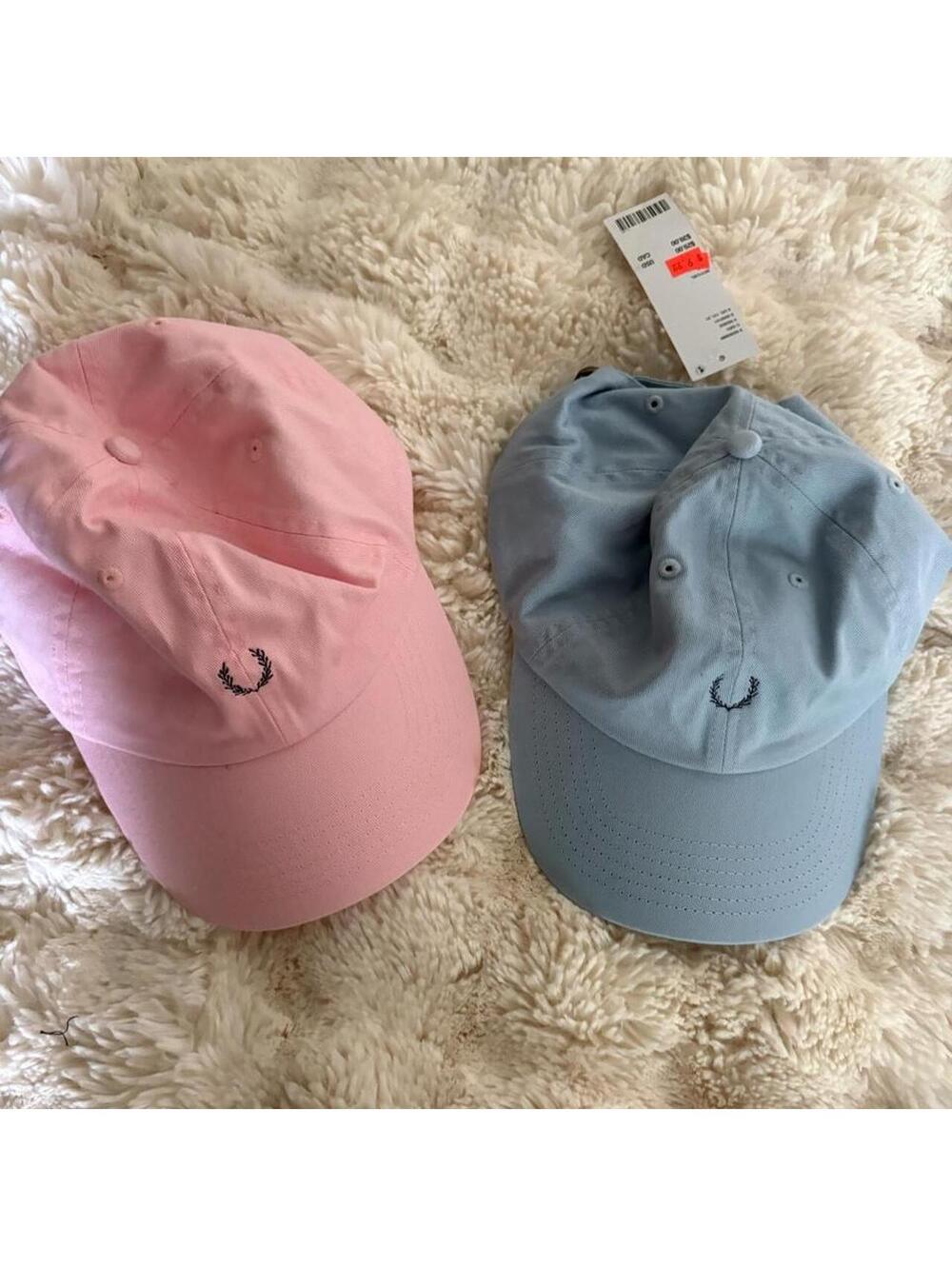 Fred Perry Women's Blue and Pink Hats (2)